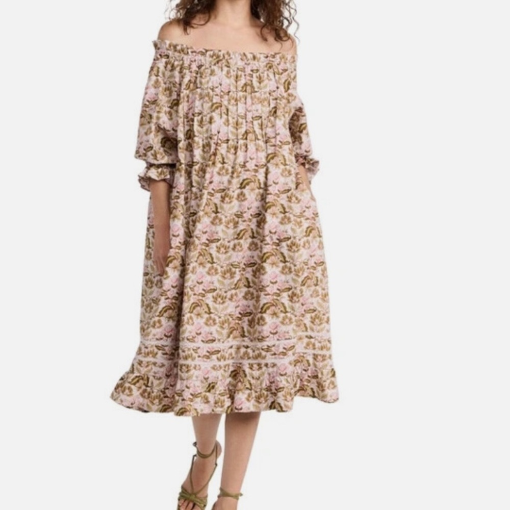 Meadows Spruce Dress Floral Cotton New